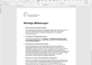 Wichtige Mitteilungen.Icon